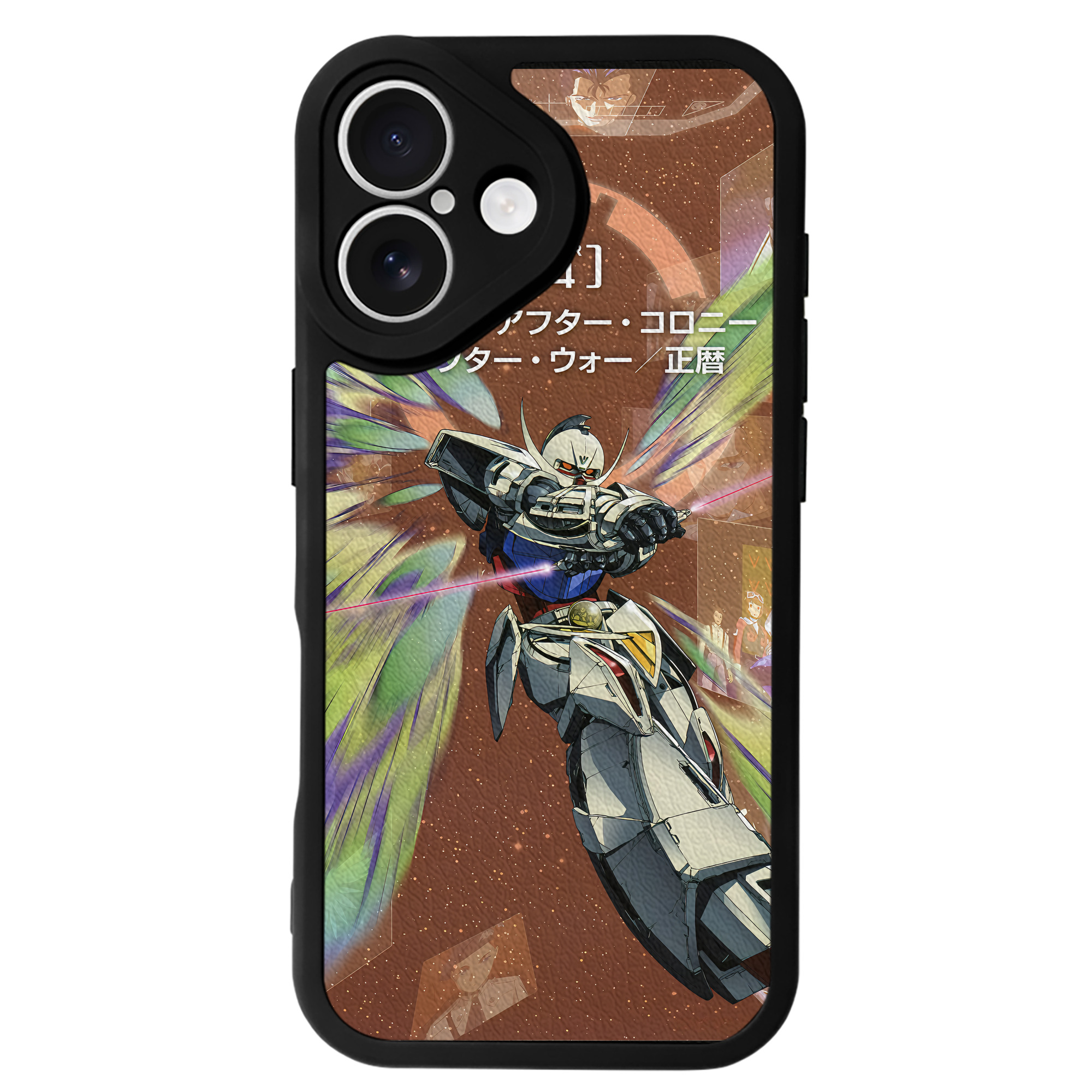 （画像用） 機動戦士ガンダム Mobile Suit Gundam 【iPhone 16シリーズ対応】シリコンスマホケース（レザー調） 材質：シリコン